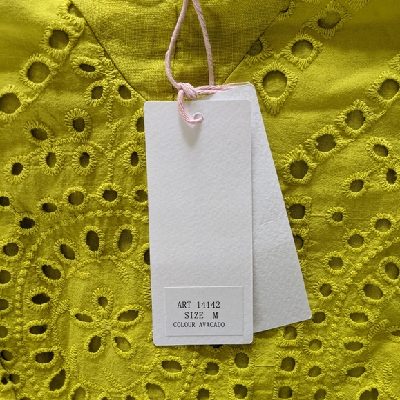 Linen midi eyelet dress - Picture 7 of 8